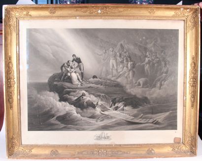 null Engraving in black 19th century

"Battle Scene"

65 x 86 cm

Framed under glass...