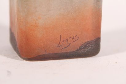 null François-Théodore LEGRAS (1839-1916)

Small square vase, acid-etched decoration...