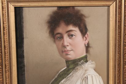 null School XIXth

"Portrait"

Pastel signed lower left BLOCH and dated 1888

Probably...