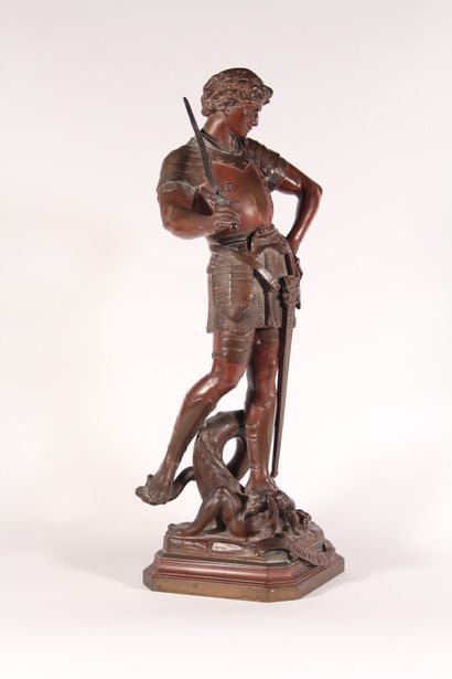 null According to E. PICAULT

Saint George slaying the dragon

Bronze subject with...