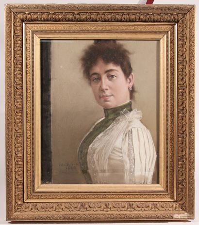 null École XIXème

"Portrait"

Pastel signé en bas à gauche BLOCH et daté 1888

Probablement...