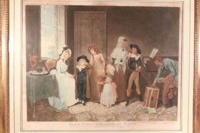 null According to W.R. BIGG

"Black Monday or the departure for school"

Colour etching...