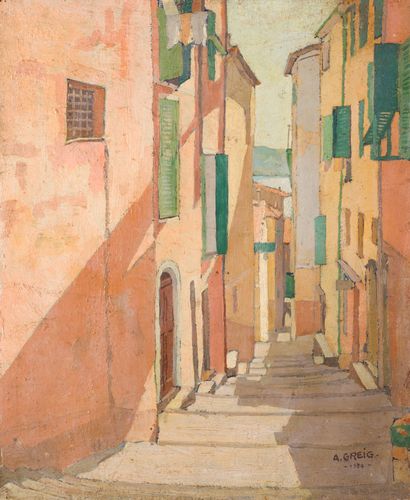 null Albert GREIG (1913-1997)

"Collioure"

Oil on canvas, signed lower right and...