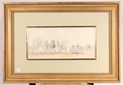 null Félix MURNOT

"The bustling beach"

Watercolor and ink, signed lower left

16...