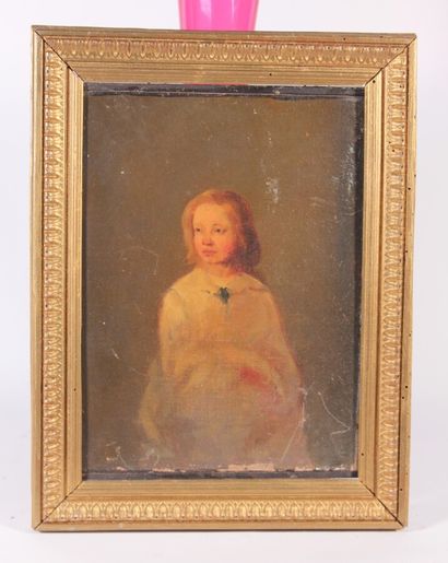 null École XIXème siècle

"Portrait de jeune fille"

Huile sur toile 

25 x 18 cm

(Accidents)

On...