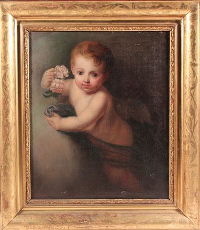 null École XIXème

"Enfant aux fleurs"

Huile sur toile

55 x 45,5 cm

(Petits accidents)...