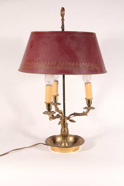 null Bronze kettle lamp with swan neck decoration, painted sheet metal lampshade

Early...