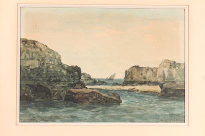 null French School early XXth century 

"Navy"

Watercolor, signed lower right and...