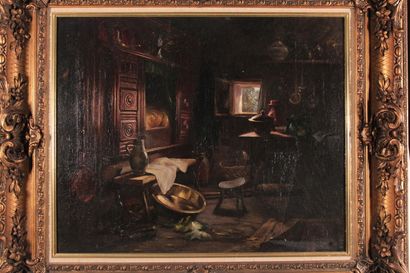 null Léon PERRIN (1860-1931)

"Intérieur"

Huile sur toile signée en bas à droite

50...
