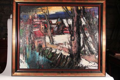 null Rodolphe CAILLAUX (1904-1989)

"The Snow"

Oil on canvas signed lower right

Titled...