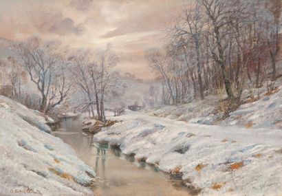 null CORBELLINI

"River in Winter"

Oil on canvas signed lower left

100 x 68 cm

(Missing)

In...