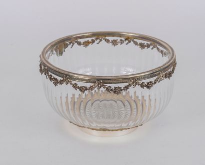 
Small salad bowl in fluted crystal, the...