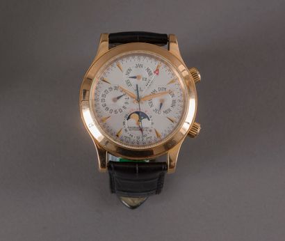 null JAEGER-LECOULTRE

Men's wristwatch in pink gold 750 thousandths, Master control...