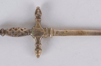 null Christofle, twelve silvered metal hastings in the shape of swords, two different...