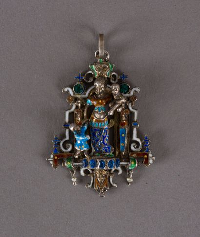 null Neo-Renaissance pendant in the taste of François Désiré Froment Meurice, in...
