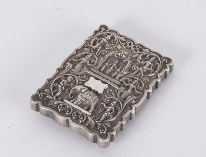 null 
Silver cigarette case. Engraved "P.ORR & Sons, madras & Ragoon" on the edge....