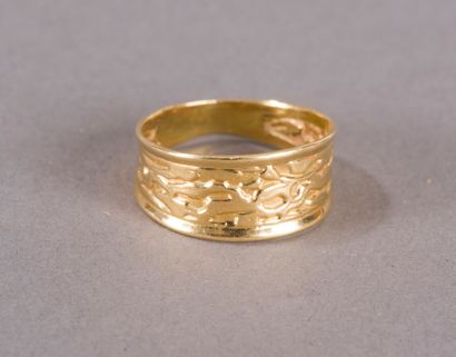 null Ring in yellow gold 750 thousandths 1,4 g - Size 53.