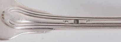 null Set of silver plated cutlery, restocking, filets model, some from Christofle,...