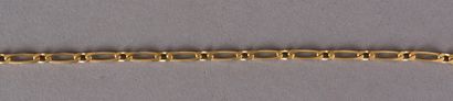 null Flexible bracelet in yellow gold 750 thousandths alternated mesh 4,2 g - Length...