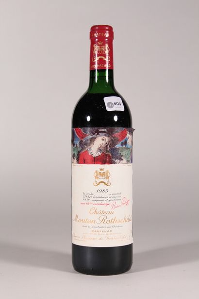 null 1985 - Château Mouton Rothschild

Pauillac Rouge - 1 blle (étiquette écornée,...
