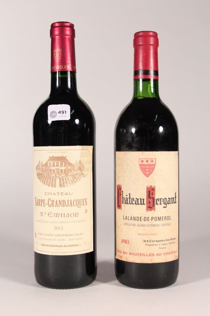 null 1983 - Château Sergant

Lalande Pomerol Red - 1 bottle 

2012 - Château Sarpe-GrandJacques

Saint...