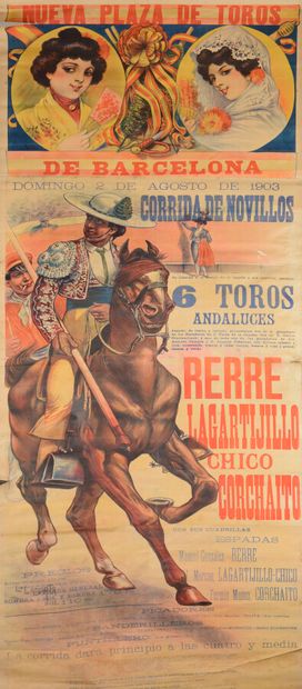 null AFFICHE NUEVA PLAZA DE TOROS

DE BARCELONA 1903

Corrida de Novillos - Domingo...