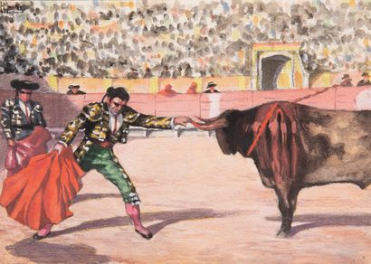 null ÉCOLE FRANCAISE DÉBUT XXème

"Courage du matador", "Torero poursuivi", "Témérité...
