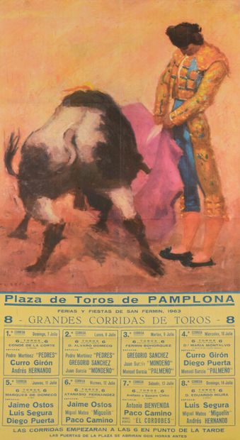 null AFFICHE PLAZA DE TOROS

Pamplona Julio 1970.

Fiesta de San Fermín. 

Ill. Ballestar.

97...