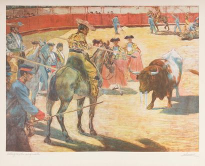 null D'APRÈS Alexandre LUNOIS (1863-1916)

Suerte de varas.

Lithographie couleurs...