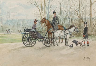 null CRAFTY (c.1840-1906)

Scènes de chasse-à-courre.

Quatre aquarelles gouachées,...