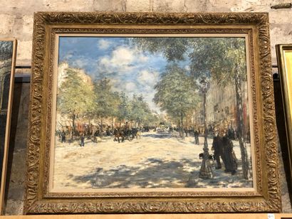 null Jean-François RAFFAËLLI (1850-1924)

Busy Boulevard in Springtime, Paris.

Oil...