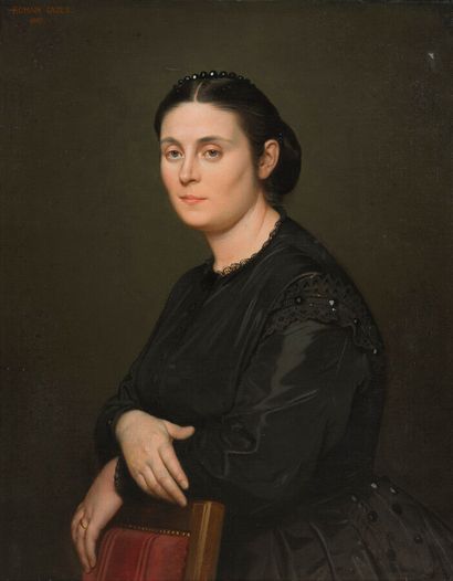 null Romain CAZES (1810-1881)

Portrait de femme.

Huile sur toile, signée et datée...
