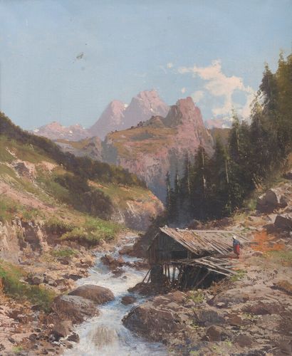 null GODCHAUX (XIX-XX°)

The torrent, Pyrenees.

Oil on canvas, signed lower right.

65...
