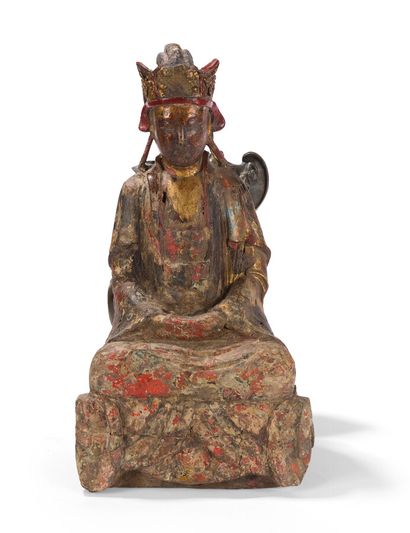 null LACQUERED WOOD AND POLYCHROME BODHISATTVA SCULPTURE

Southern China, 19th century.

Depicted...