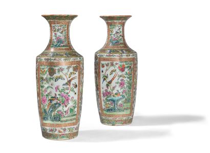 PAIR OF LARGE PORCELAIN VASES

China, late...
