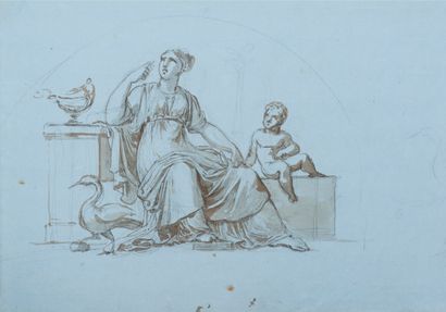 null early 19th century neoclassical italian school 

Two projects of allegorical...