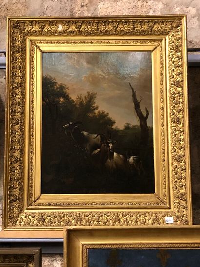 null ATTRIBUTED TO Eugène VERBOECKHOVEN (1798/99-1881)

Goats in a landscape.

Oil...