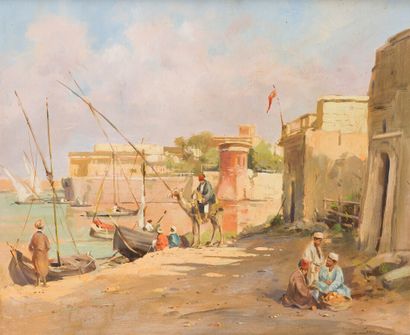 null J. LEROUX 

Orientalist port.

Oil on panel, signed lower right.

53,5 x 64,5...
