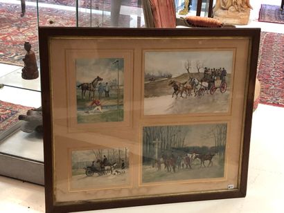 null CRAFTY (c.1840-1906)

Scènes de chasse-à-courre.

Quatre aquarelles gouachées,...