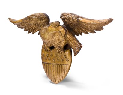 null EAGLE WITH SPREAD WINGS IN CARVED AND GILDED WOOD

symbolizing the Confederate...