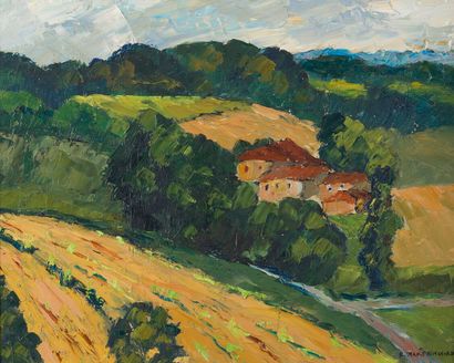 null R. MARTRINCHARD (20th)

Country landscape.

Oil on panel signed lower right.

37,5...