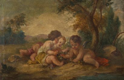 null french school 18th century

The gathering of flowers.

Oil on canvas.

Element...