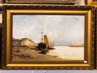 null GODCHAUX (XIX-XXth)

The port of Bordeaux.

Oil on canvas, signed in the lower...