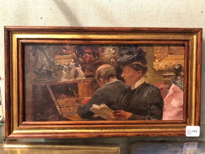 null Henri PRIVAT-LIVEMONT (1861-1936)

Interior scene, 1906.

Oil on panel, signed...