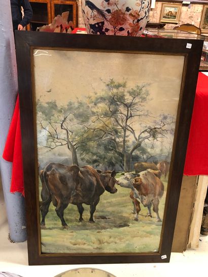null Anna PALM DE ROSA (1859-1924)

Les vaches.

Aquarelle signée en bas à gauche.

Dim....