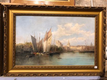 null GODCHAUX (XIX-XXe)

Le port de La Rochelle.

Huile sur toile.

46 x 73 cm.

(Deux...