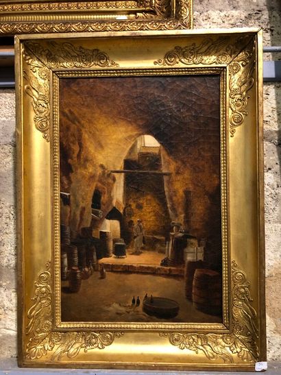 null Aglaé de MARÉ (1800-1831)

Deux vues d'une cave troglodyte avec des sommeliers.

Paire...