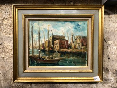 null Georges SABBAGH (1887-1951)

Shipyard in Cairo, Rodah Island.

Oil on canvas,...