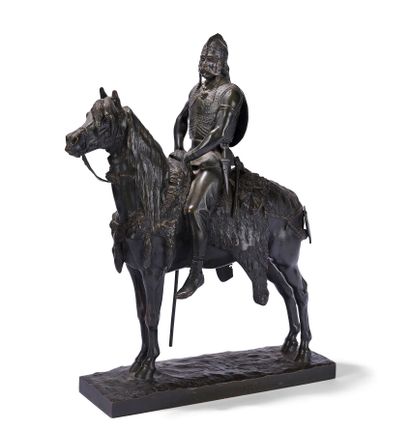 null GAULISH CHIEF FIGURE IN PATINA BRONZE

Signed Frémiet.

19th century.

H.: 35,5...