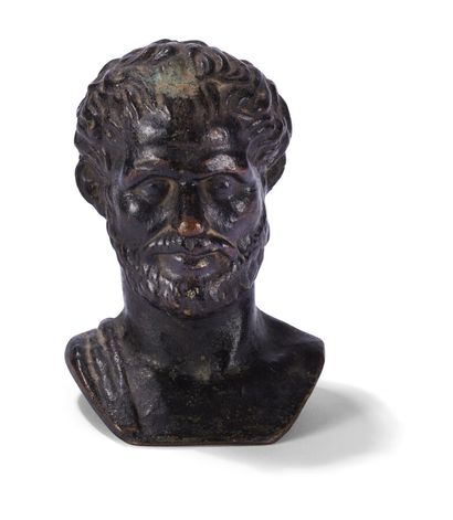 null BRONZE HEAD WITH BROWN PATINA

representing a bearded man in the taste of the...